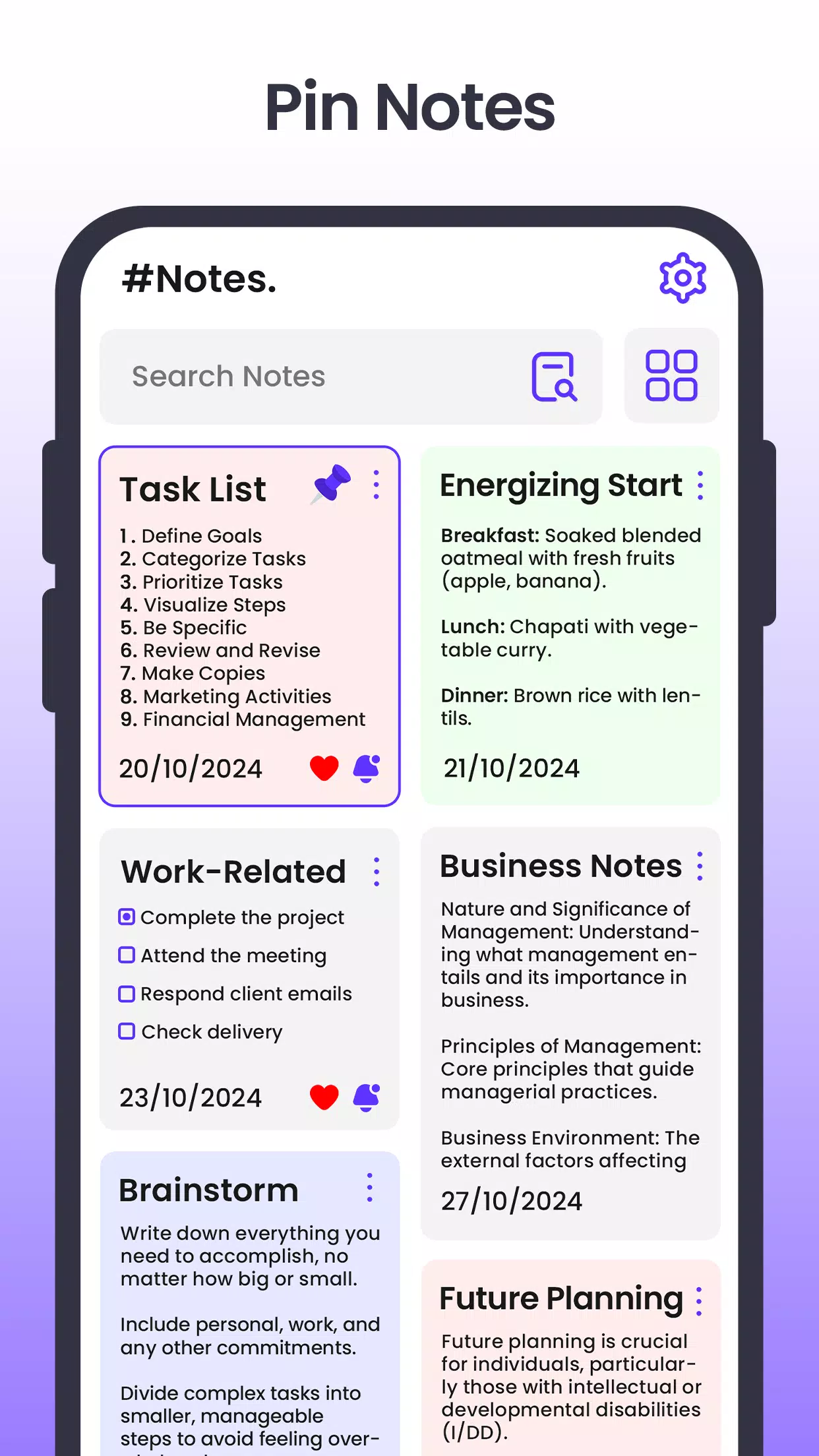 Notes - Notepad & To-Do Lists سکرین شاٹس