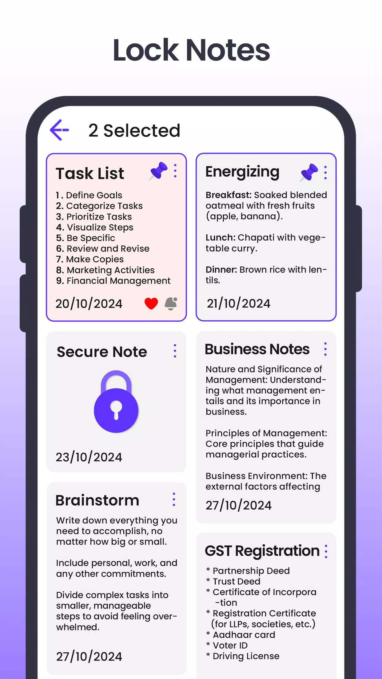 Notes - Notepad & To-Do Lists سکرین شاٹس
