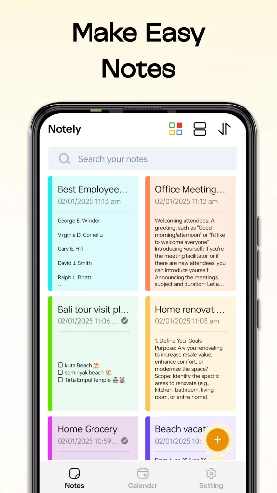 Notes, Notepad, Lists - Notely Screenshots