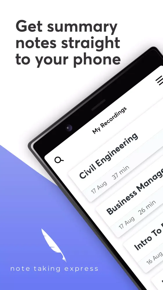 Note Taking Express Screenshots