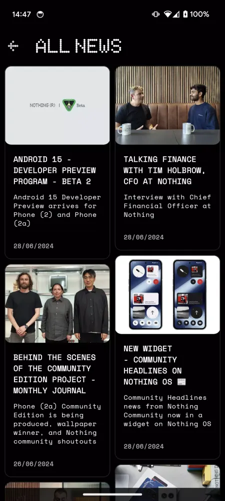 Nothing News Screenshots