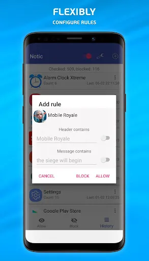 Notification blocker. Notifica Ekran Görüntüleri