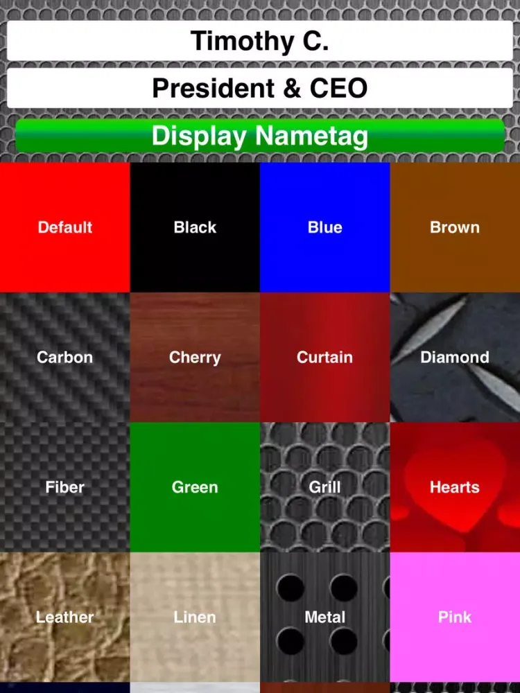 Скриншоты NAMETAGGER Fun, Funny NameTag w/ Name & Title! Landscape, Portrait & Watch Modes iPad 