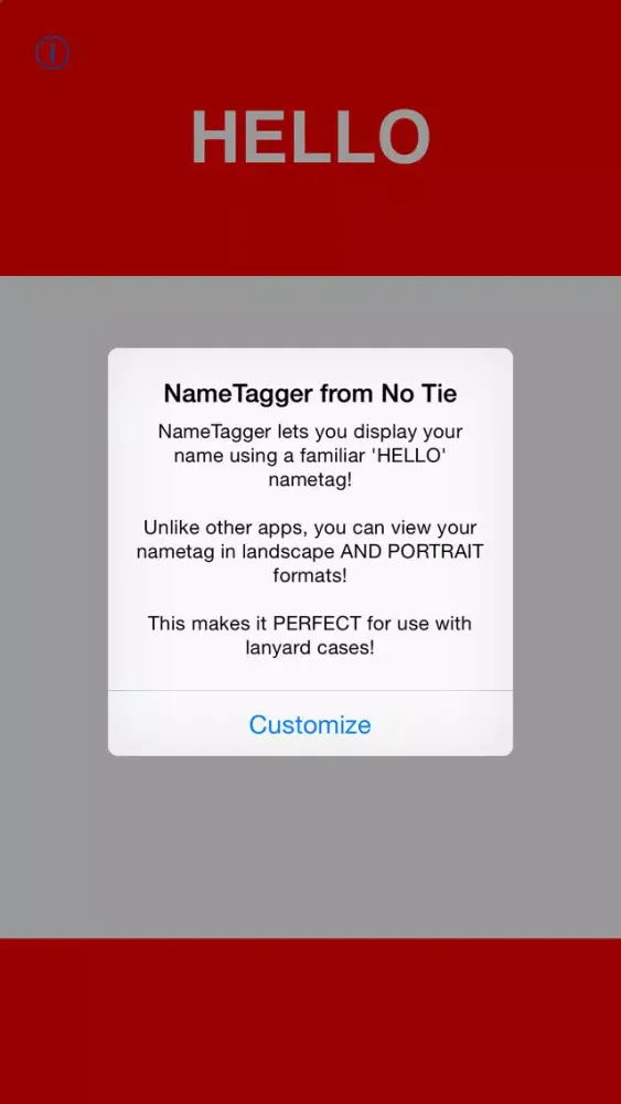 Скриншоты NAMETAGGER Fun, Funny NameTag w/ Name & Title! Landscape, Portrait & Watch Modes