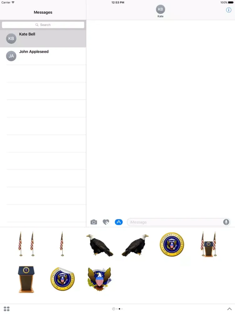 Presidential Stickers iPad  スクリーンショット