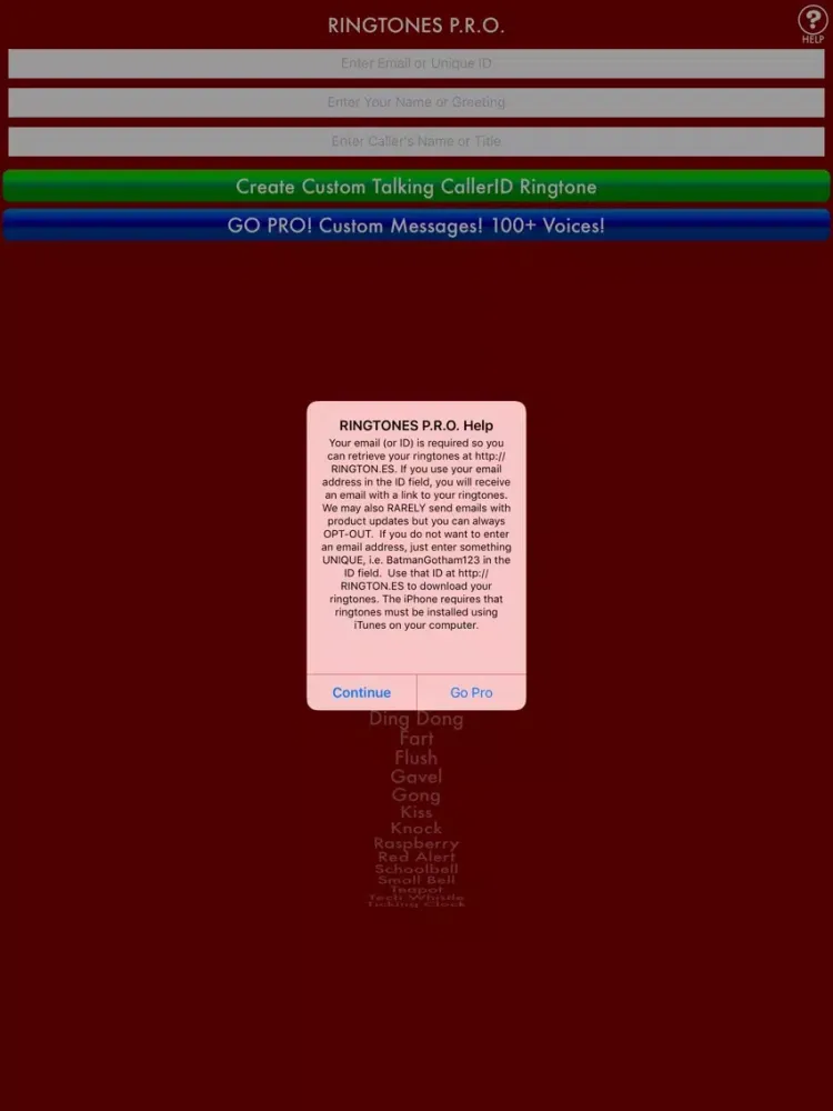 ภาพหน้าจอของ Ringtones P.R.O. iPad 
