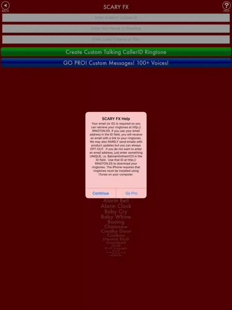 Tangkapan layar SCARY FX Halloween Ringtones & Sound Effects iPad 