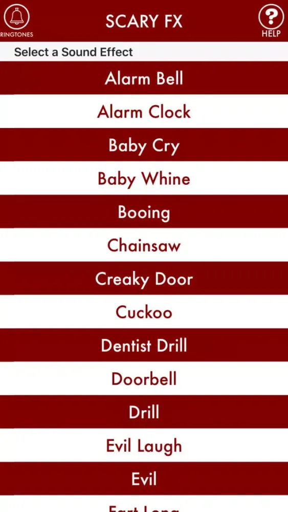 Tangkapan layar SCARY FX Halloween Ringtones & Sound Effects