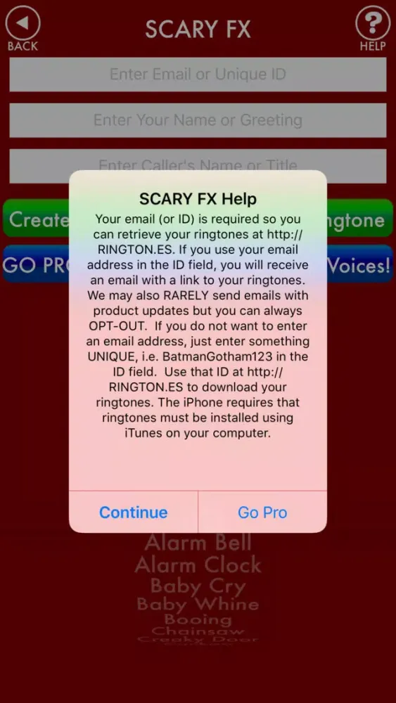 Tangkapan layar SCARY FX Halloween Ringtones & Sound Effects