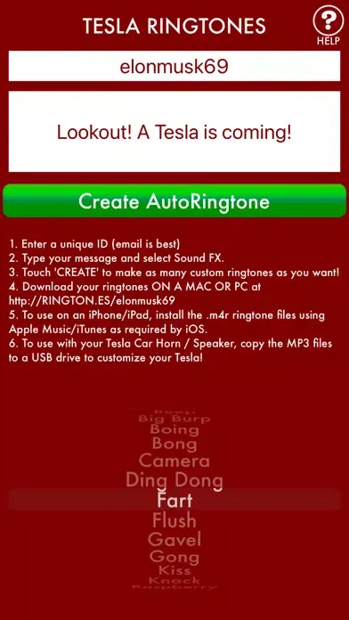 Captures d'écran de Tesla Ringtones