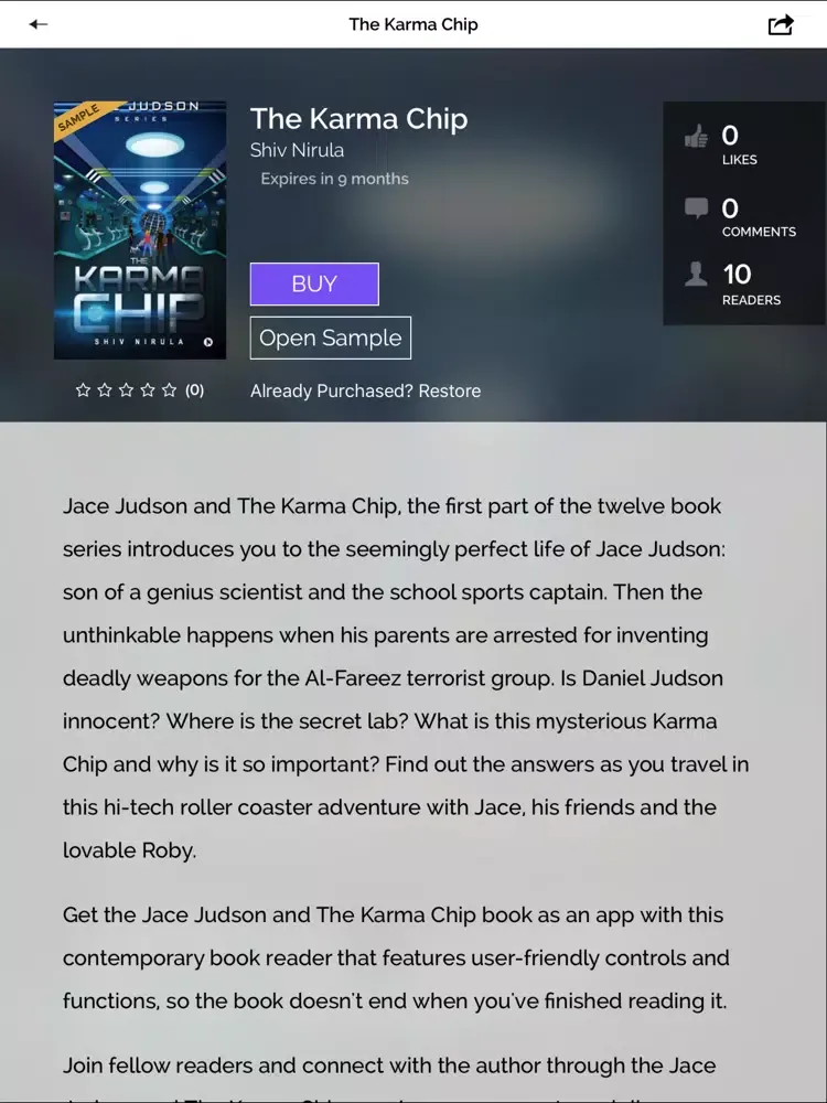 Jace Judson & The Karma Chip iPad  Screenshots
