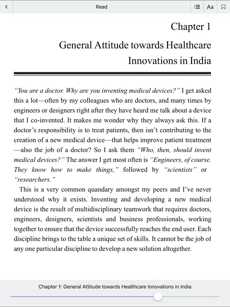 Tangkapan skrin Inventing Medical Devices iPad