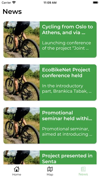 Скриншоты EcoBikeNet