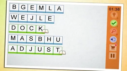 Capturas de tela do Word Scramble - Good Times