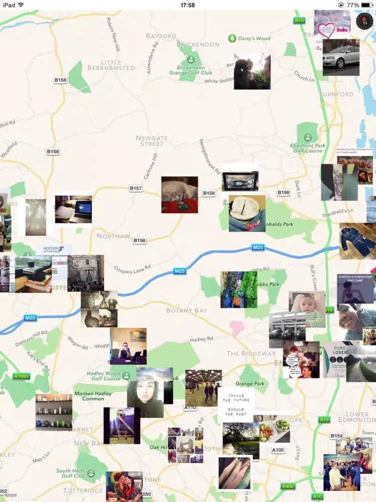 Photo Map - Discover Instagram photos on a map iPad  Screenshots