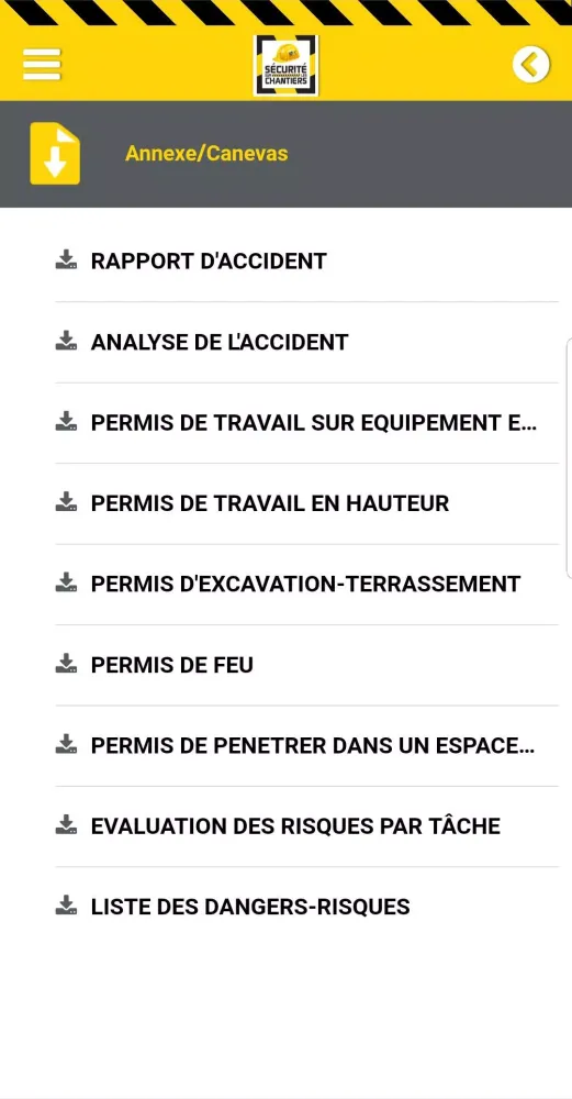 Sécurité sur les Chantiers スクリーンショット