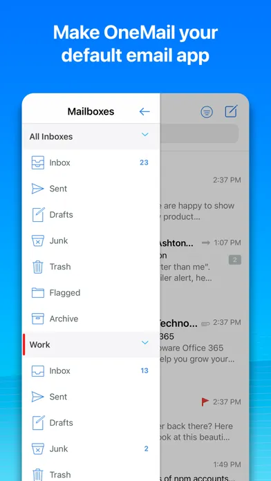 OneMail - Email by Nouvelware Screenshots
