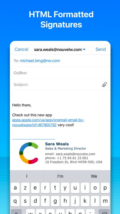 OneMail - Email by Nouvelware Screenshots