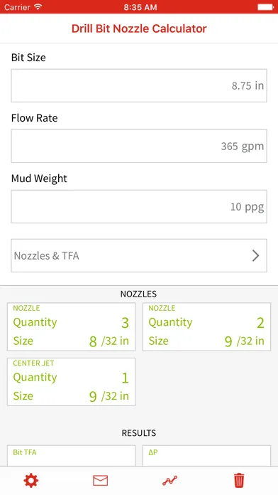 Скриншоты Drill Bit Nozzle Calculator