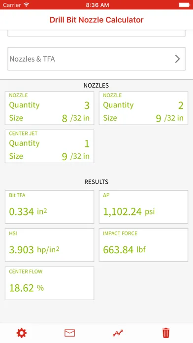 Скриншоты Drill Bit Nozzle Calculator