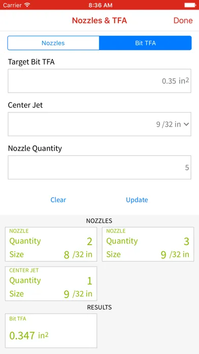 Скриншоты Drill Bit Nozzle Calculator