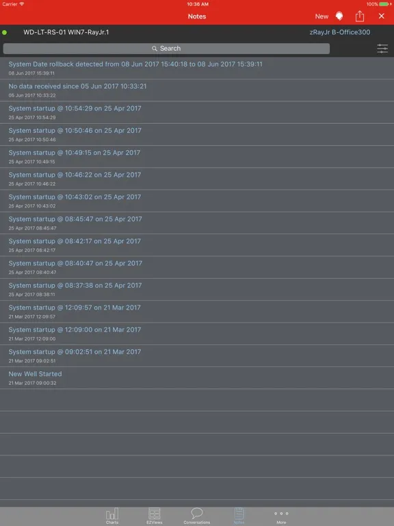 WellData™ MobileRT iPad  Screenshots