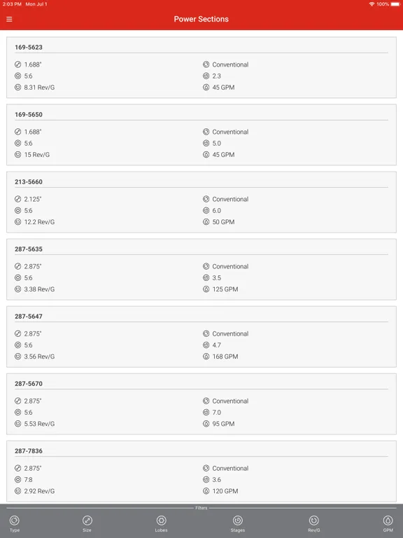 NOV Power Sections iPad  স্ক্রিনশট
