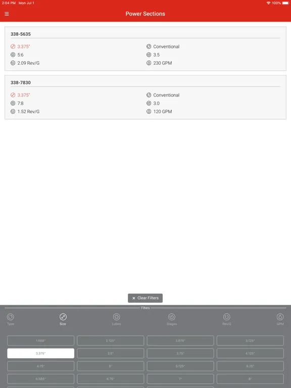 NOV Power Sections iPad  স্ক্রিনশট