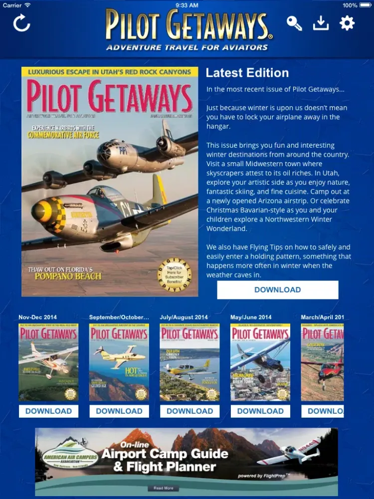 Zrzuty ekranu Pilot Getaways - Adventure Travel for Aviators iPad 