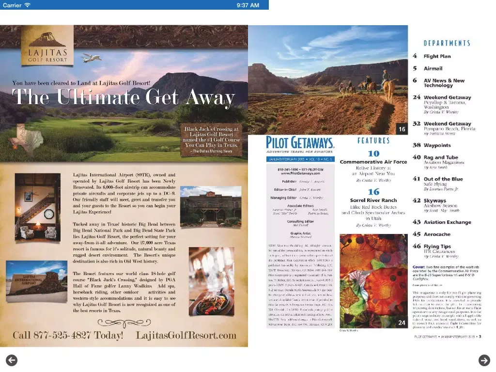 Zrzuty ekranu Pilot Getaways - Adventure Travel for Aviators iPad 