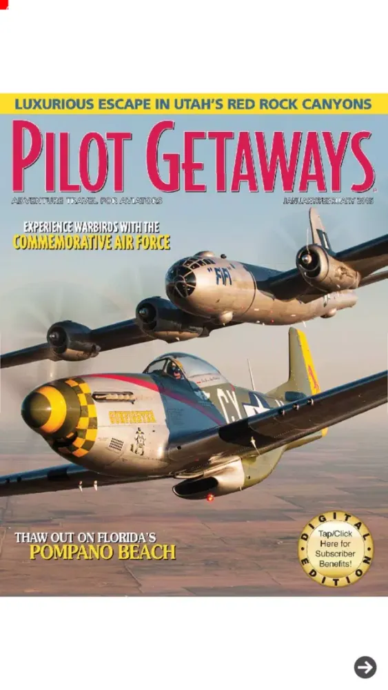 Zrzuty ekranu Pilot Getaways - Adventure Travel for Aviators