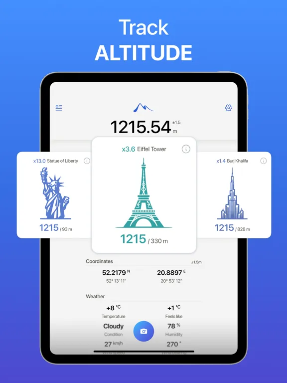 Zrzuty ekranu Altitude Tracker Pro Elevation iPad 