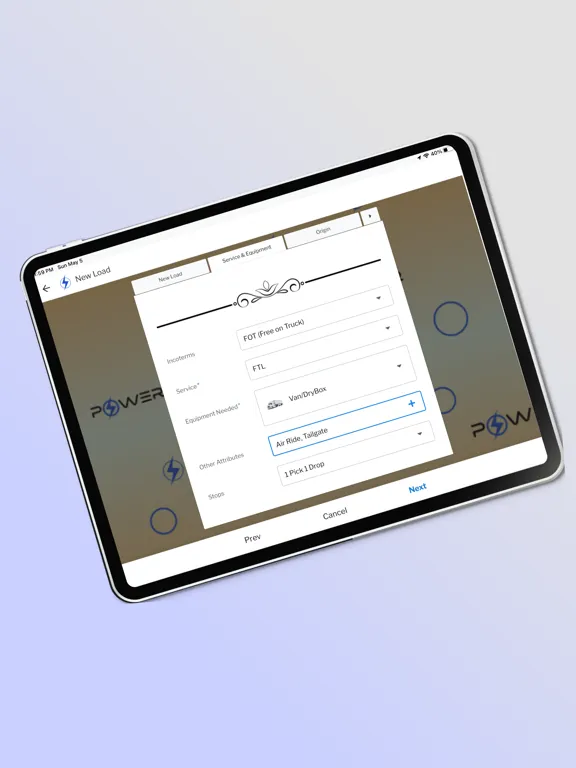 Ảnh chụp màn hình của PowerTMS iPad 