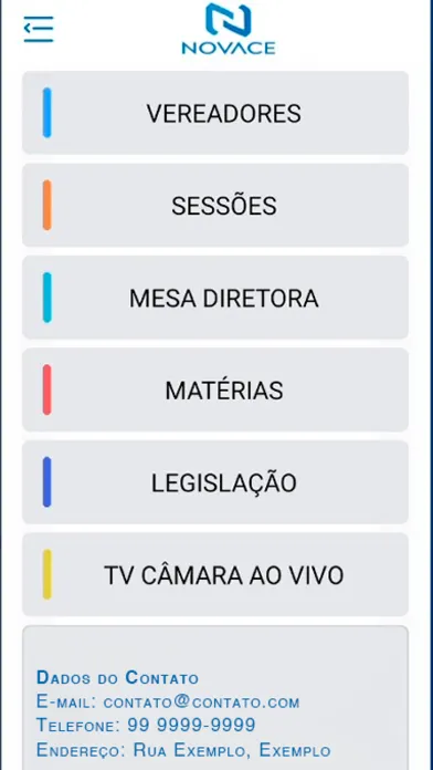 ภาพหน้าจอของ Novace Votação