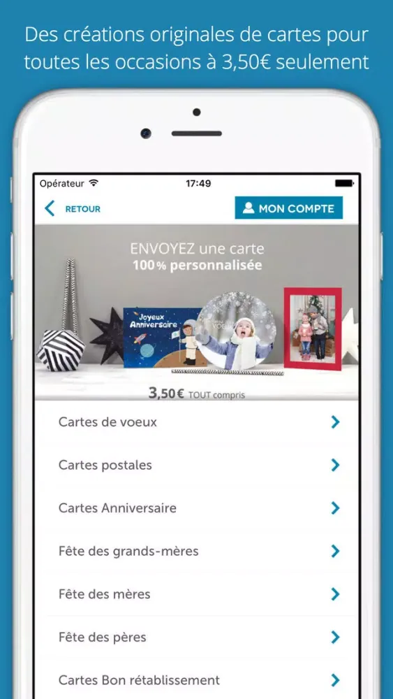 Zrzuty ekranu Planet Cards - We print your life