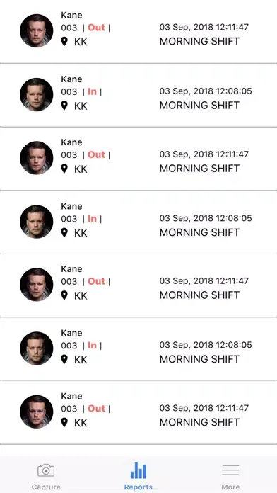 Screenshot di InOut App