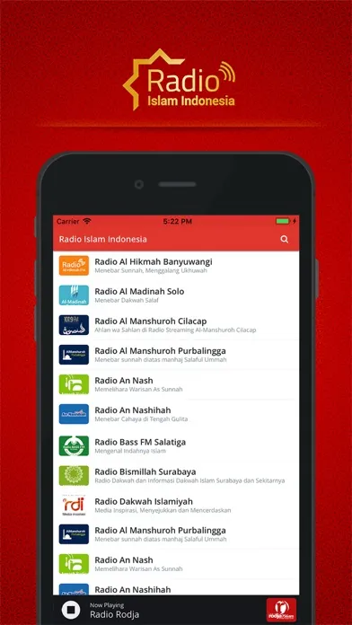 Screenshot di Radio Islam Indonesia