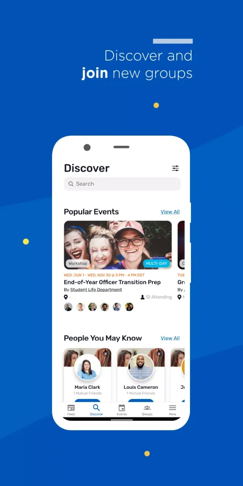 Screenshot di CampusGroups