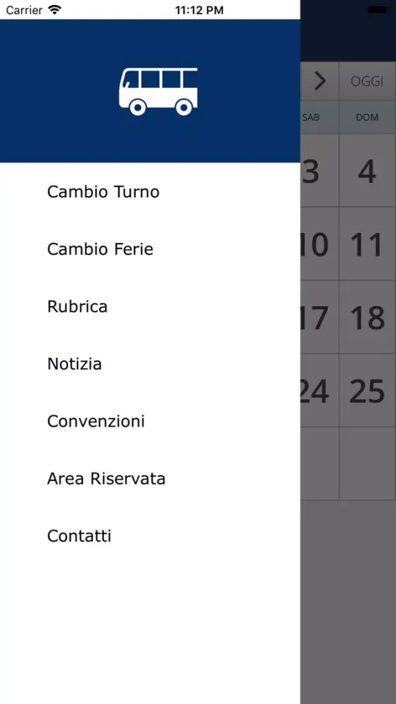Screenshot di Novara tpl Turni