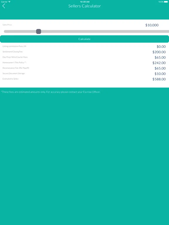 Ảnh chụp màn hình của Novation Title Insurance iPad 