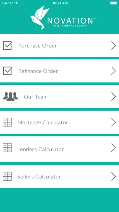 Ảnh chụp màn hình của Novation Title Insurance