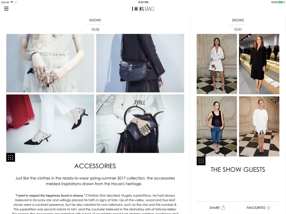 Capturas de pantalla de DIORMAG, All the latest Dior news iPad 