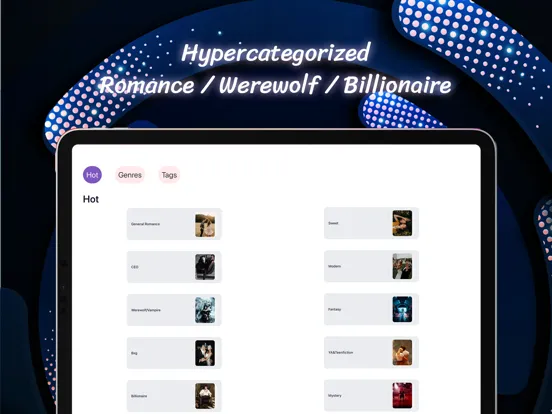 Ảnh chụp màn hình của NovelPub iPad