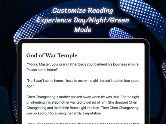 Ảnh chụp màn hình của NovelPub iPad