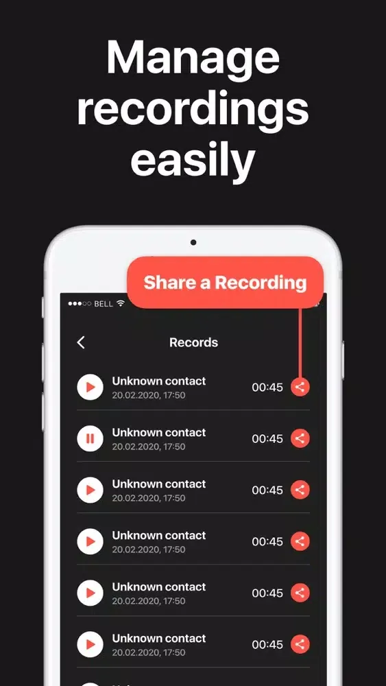 TapeRec - Call recorder app Ekran Görüntüleri