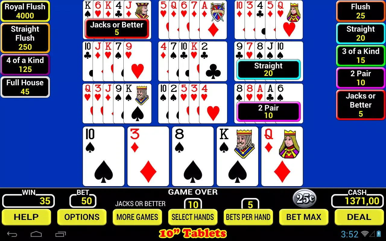 Zrzuty ekranu Ten Play Poker