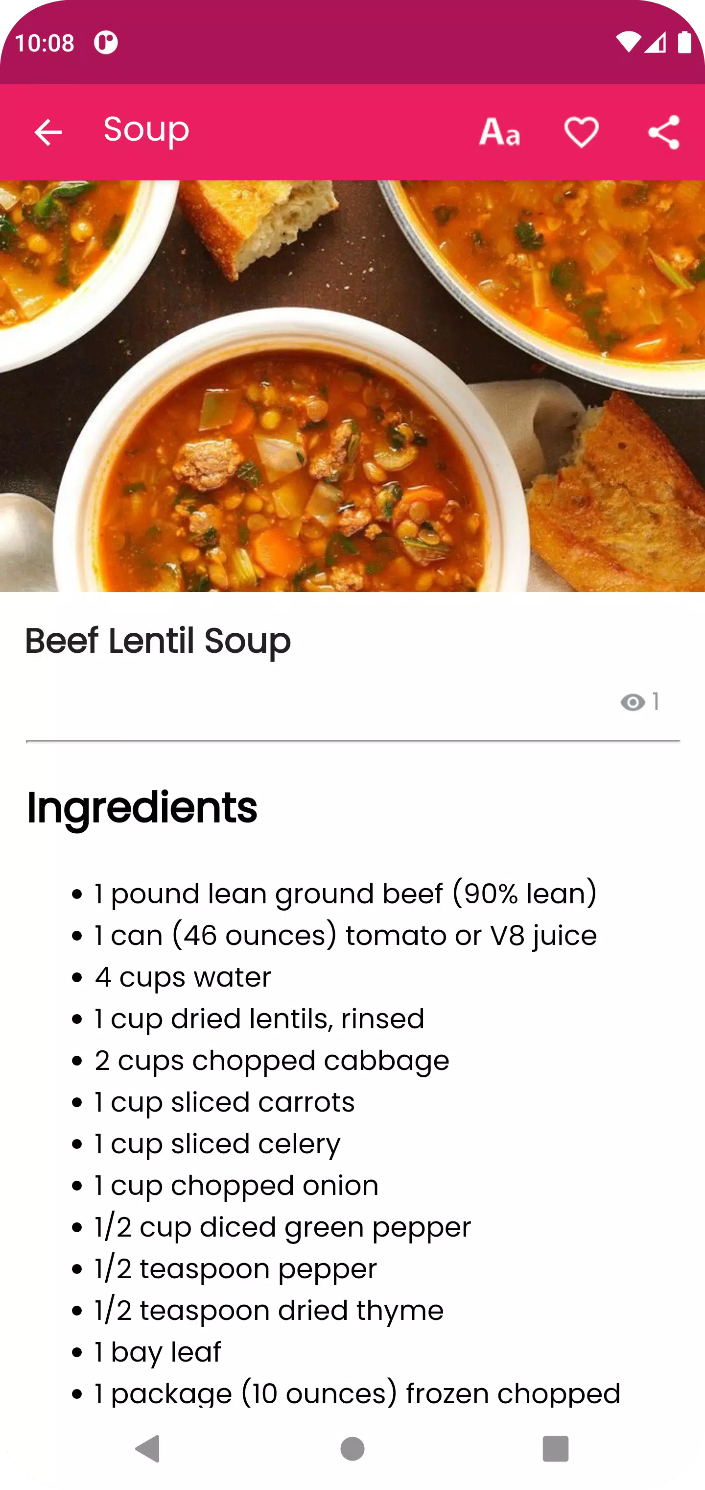 Easy Soup Recipe Screenshots