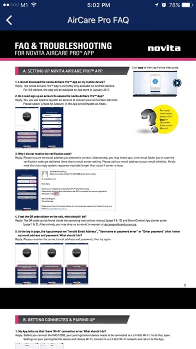 novita AirCare Pro Screenshots