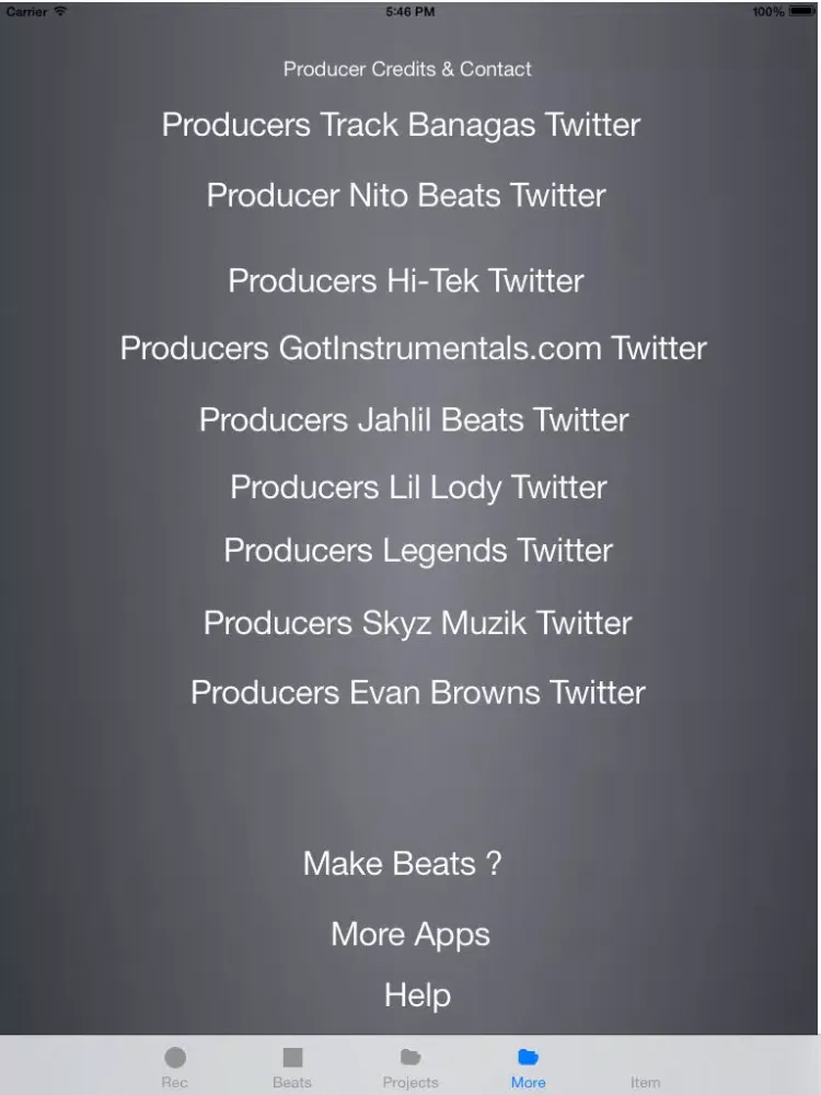 ProStudio FX 2.1 - Music Recording Studio App iPad  Screenshots
