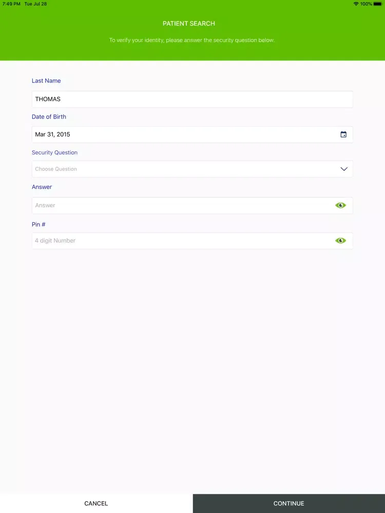MedArbor Patient iPad 應用截圖